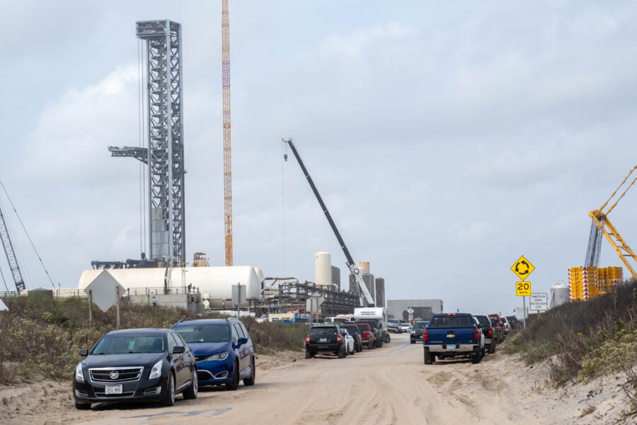 Road from the beach to SpaceX